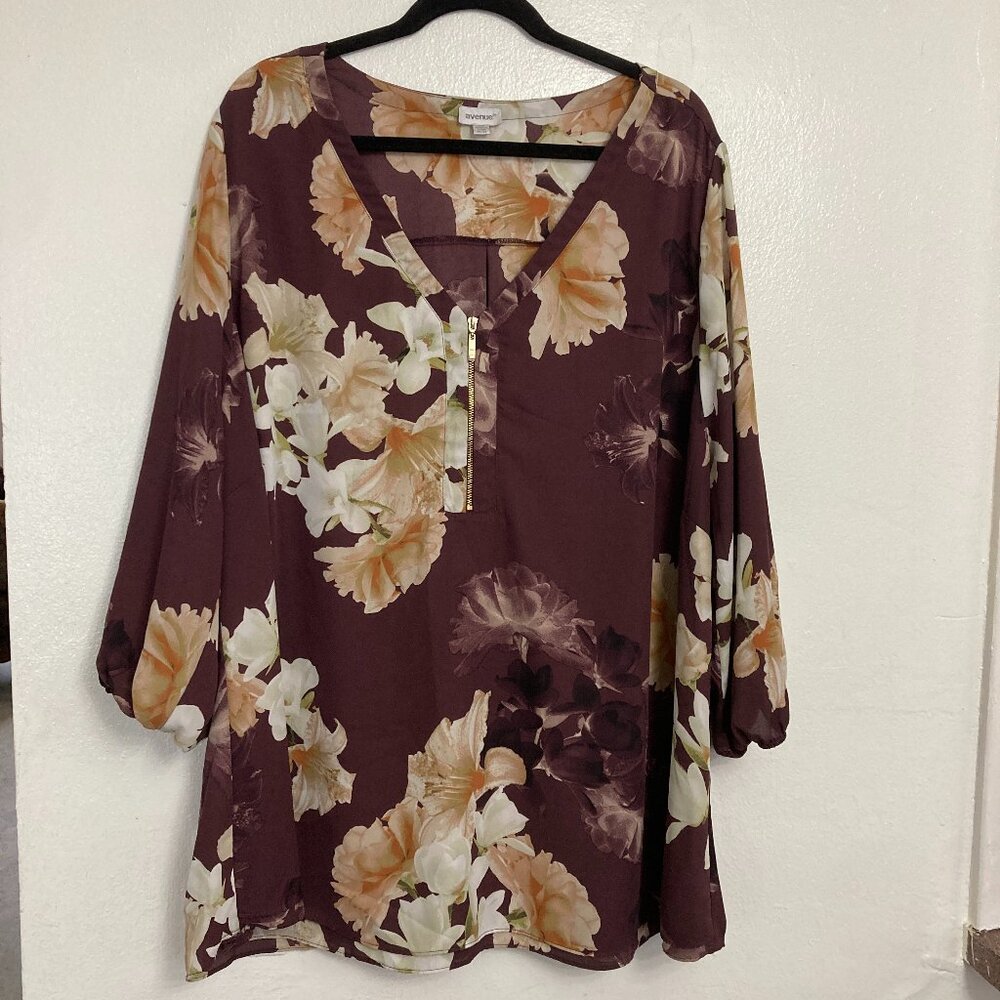 Floral Blouse Plus Size